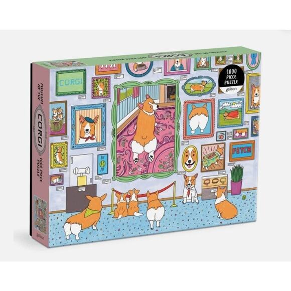 Museum of the Corgi 1000 Piece Jigsaw Puzzle Galison New - Picture 1 of 8